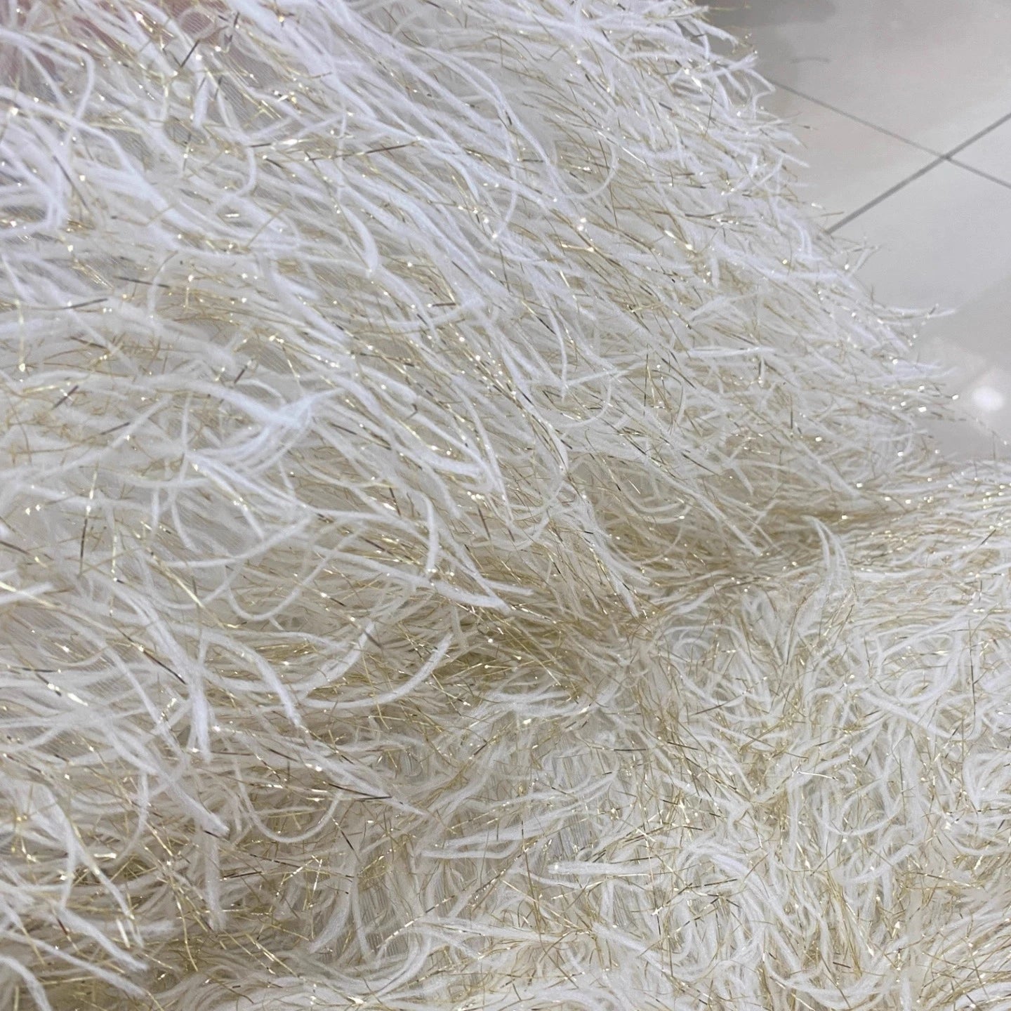 Lurex Feather Fringe Yarn - Sparkly for Performance Gowns & DIY