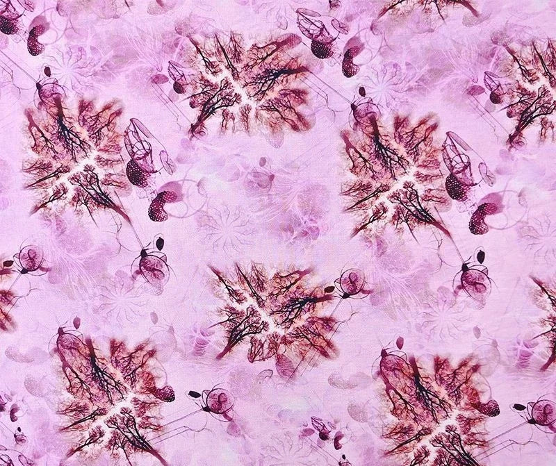 قماش قطني مطبوع رقميًا بتجعد لحاء الشجر - قابل للتنفس 150 سم