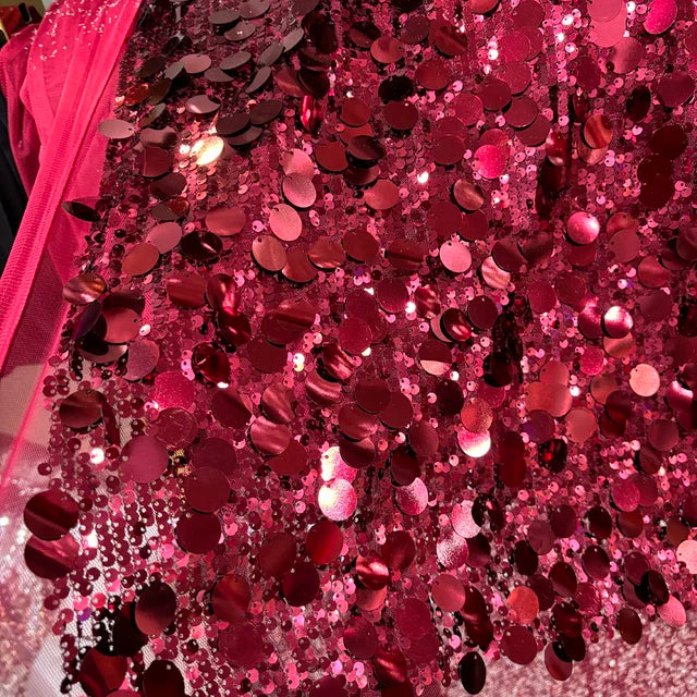 قماش ترتر كبير باللونين الذهبي والفضي للفساتين وديكورات حفلات الزفاف والخلفيات والستائر المصنوعة يدويًا والخياطة اليدوية