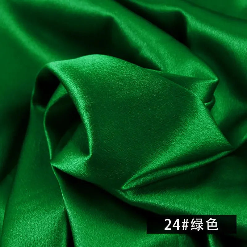 قماش ساتان كريستالي سميك لامع - مادة ستارة فستان بلون واحد