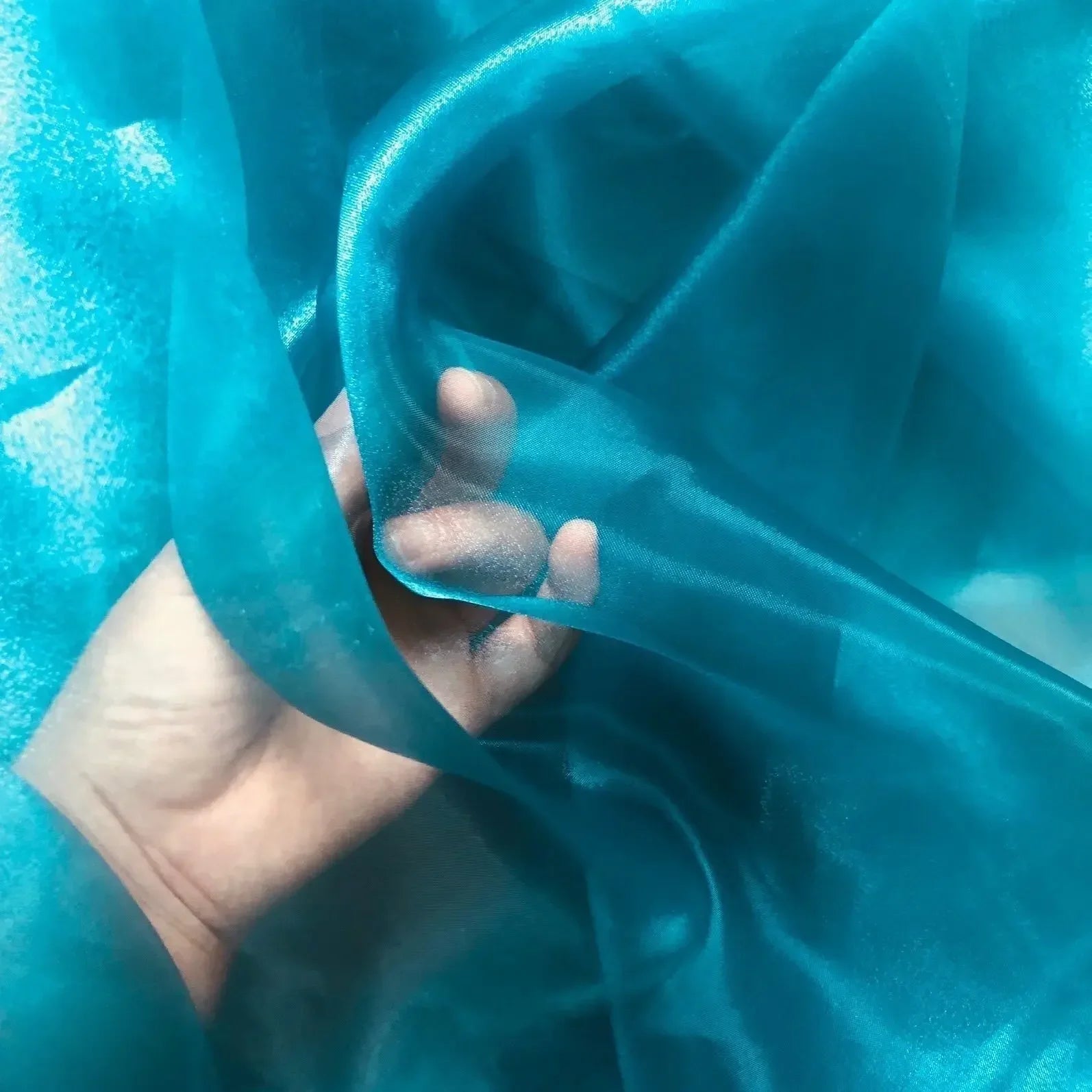 Crystal Organza Fabric - Stiff Sheer Mesh Wedding Dress Material 145cm