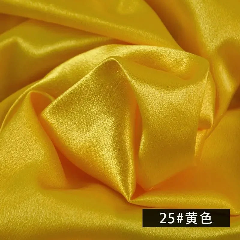 قماش ساتان كريستالي سميك لامع - مادة ستارة فستان بلون واحد