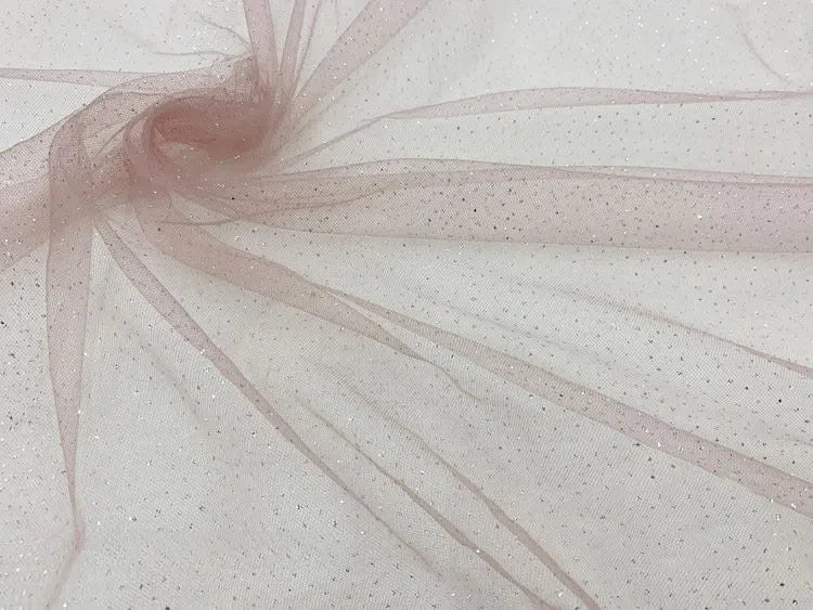 High-quality Blue Black Purple Champagne Colored Headdress, Hot Stamping Gold Spray Shiny Film Wedding Dress Soft Tulle Fabric