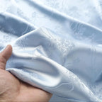 Tela de satén jacquard floral en relieve, suave y brillante, ideal para vestidos de noche, trajes de novia, qipao tradicional, manualidades DIY.