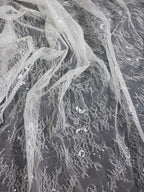 White Lace Mesh - Elegant for Wedding Veils & Table Decorations