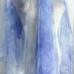 Blue And Purple Mesh Fabric DIY Photo Decoration Soft Background Tablecloth Clothing Handmade Fabric Bridal Dress Wedding Dress