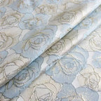 Gold Rose Jacquard Fabric - Yarn Dyed Silk Material
