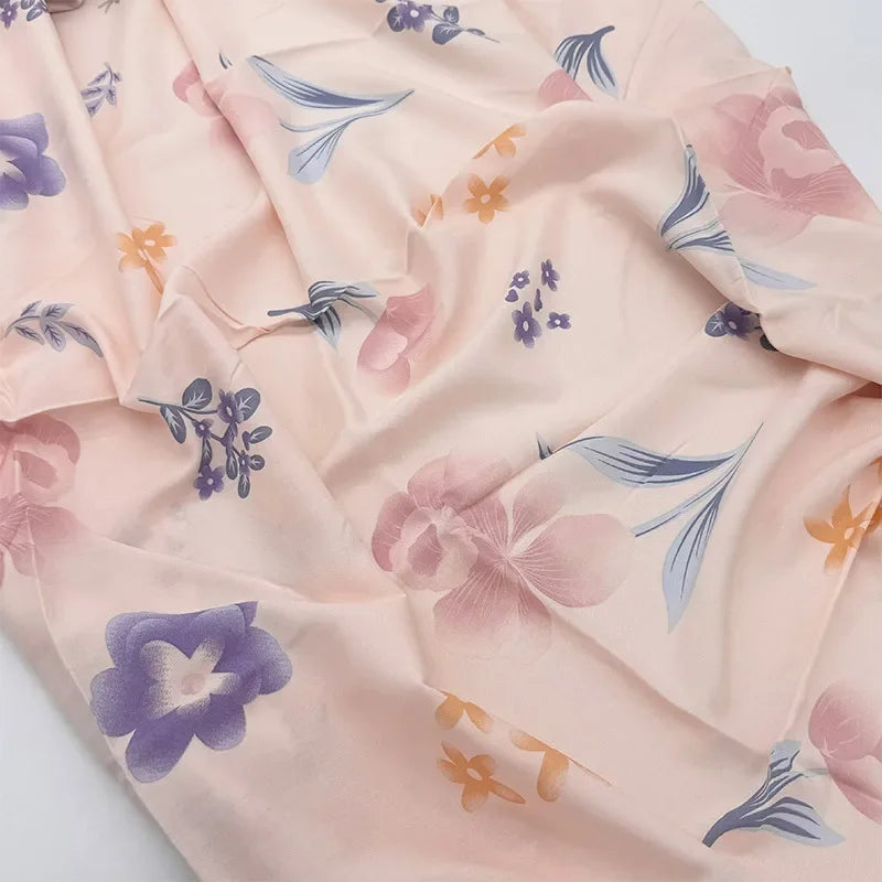 قماش قطني كتان مطبوع بنمط زهور فنية مرسومة بالزيت لخياطة غطاء الطاولة والستائر والديكور الداخلي