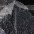 Striped spray silver glitter pink glitter transparent mesh sewing wedding dress fabric mesh accessories