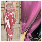 Tela de satén TR: organza líquida brillante y brillante para vestidos de novia.