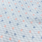 قماش الفقاعات المجعدة - مادة ناعمة الملمس بنمط قلب الخوخ