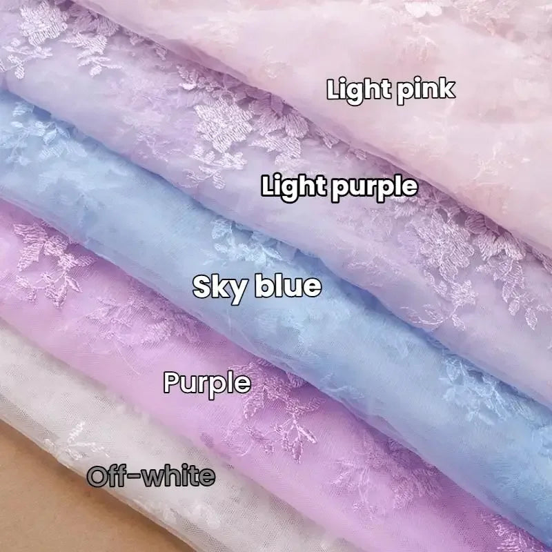 Tela de encaje bordada a mano para vestido de novia (130 cm)