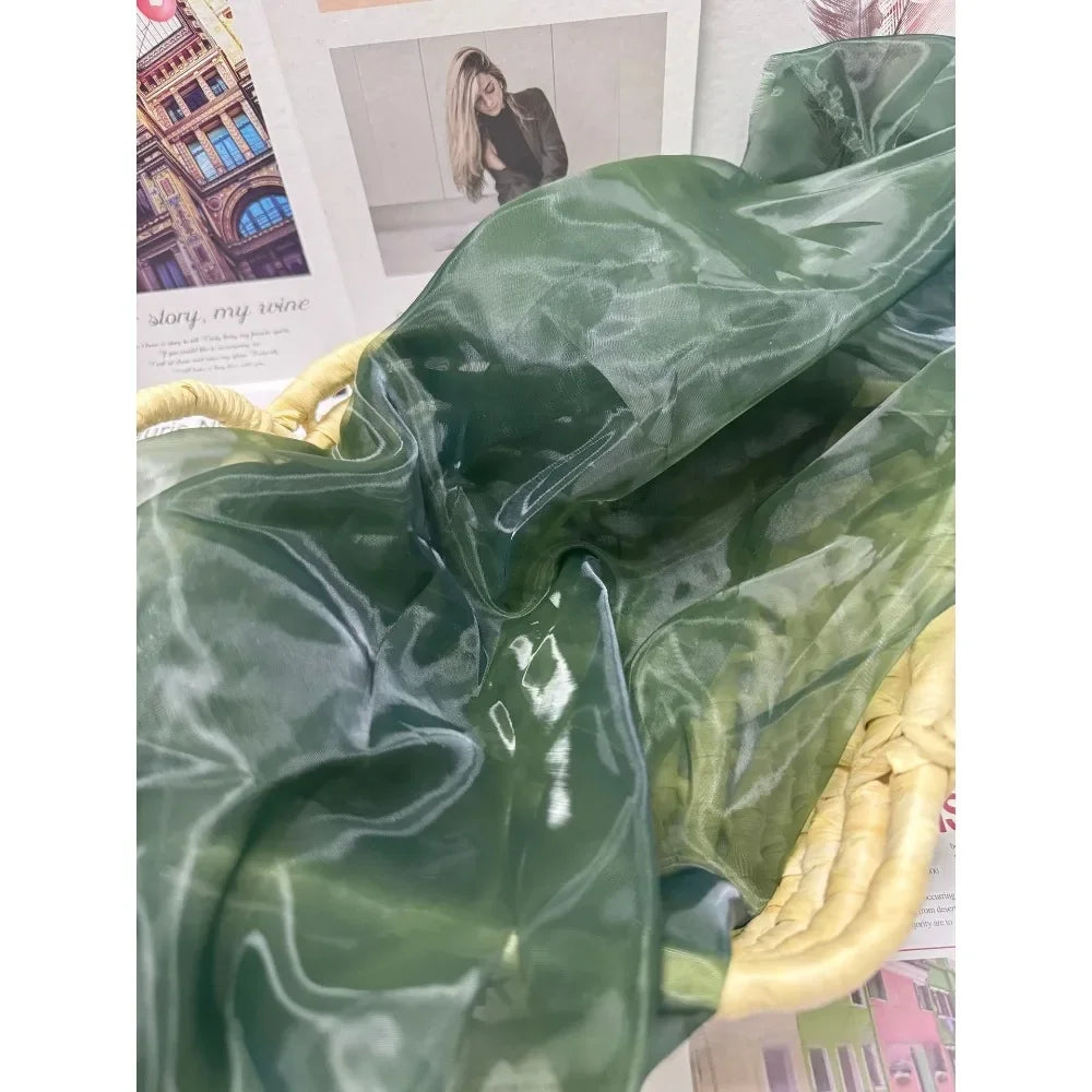 High-density Yarn Organza Fabric 5050 Matte Brocade Polyester Glass Yarn Dress Wedding Dress Women's Fabric Home Handmade