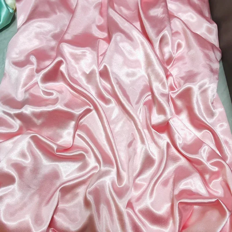 قماش ساتان كريستالي لامع - خامة فستان سهرة لامع 150 سم