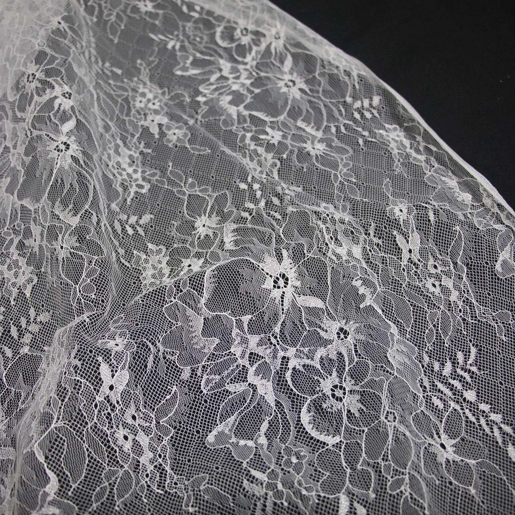 Base de encaje suave, tela blanca transparente ligera, drapeado transparente ligero, costura, vestido de novia, ropa interior, accesorios de decoración