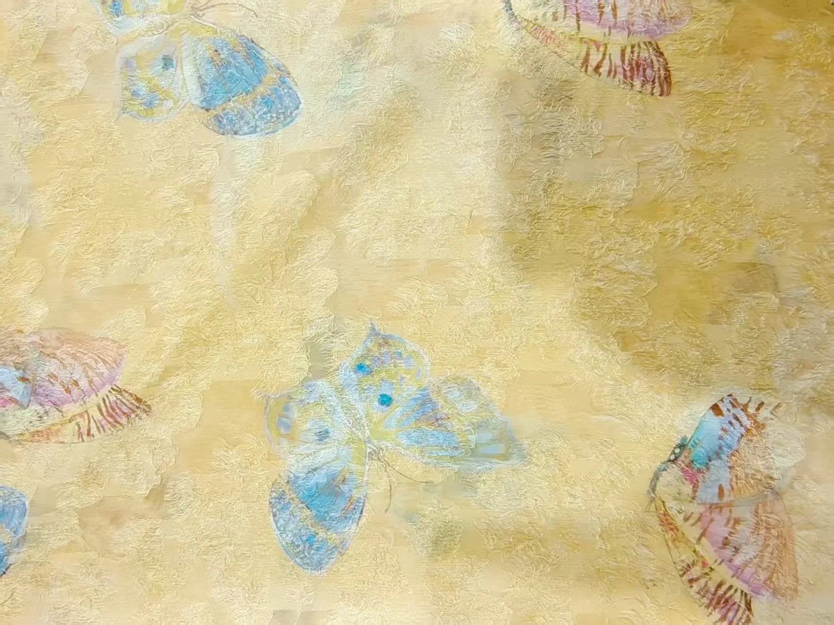 Butterfly Tassel Jacquard High-end Fabric Sewn Camisole Dress Stage Costume Evening Gown DIY Curtain Decoration Fabric