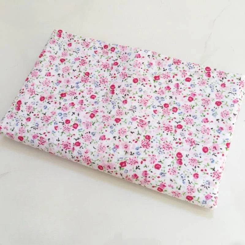 Tela de algodón puro con estampado floral campestre para ropa de bebé, vestidos, costura hecha a mano, acolchado DIY y manualidades de algodón suave.