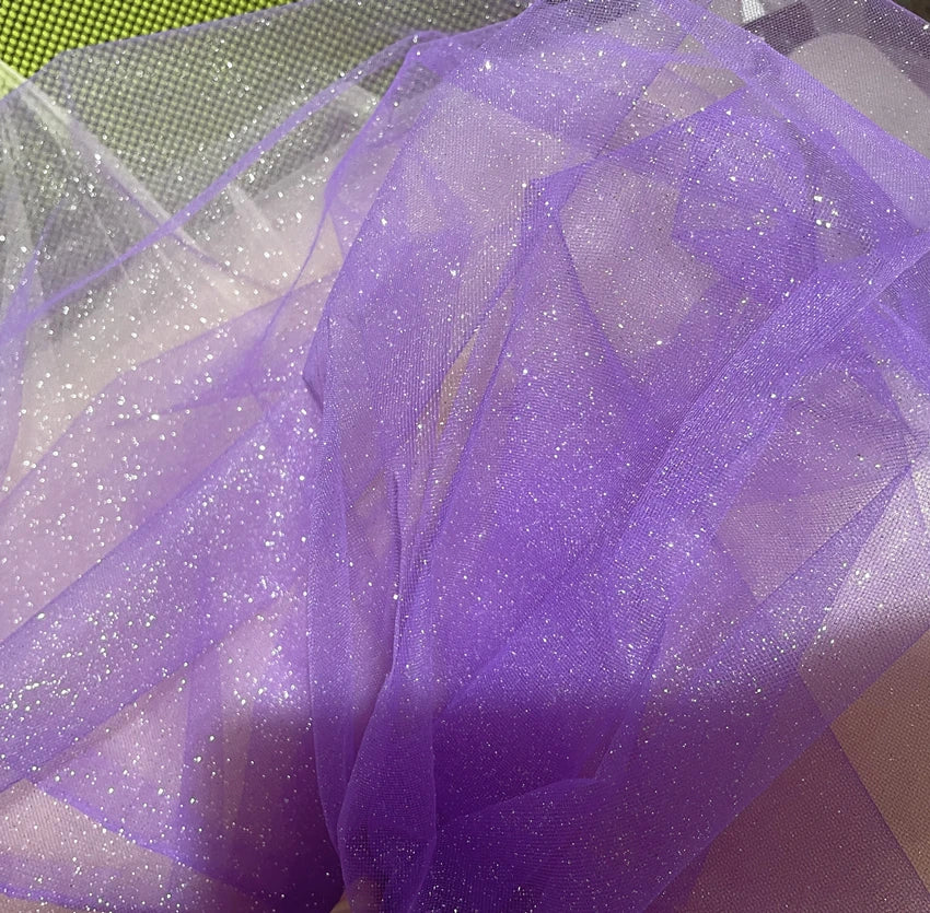 Champagne Glitter Crystal Mesh Tulle - Shiny for Wedding Dress Backdrops