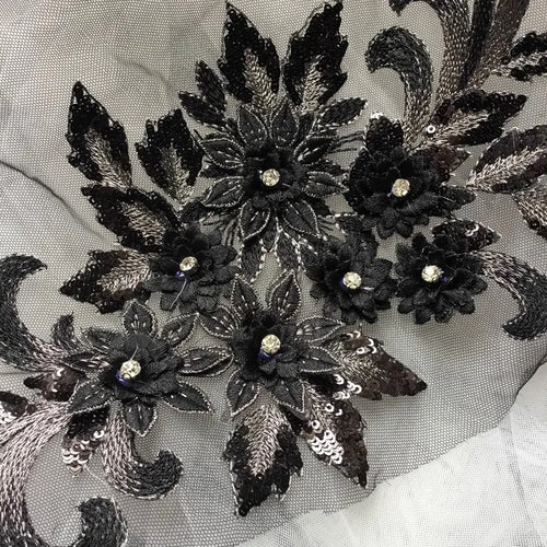 3D Flower Lace Patch - Elegant for Performance Costume & Evening Dress