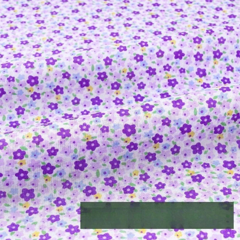 Tela rústica de algodón con pequeñas flores - Material para manualidades de ropa de bebé (160 cm)