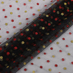 Gold Dot Metallic Mesh - Sheer for Event Décor & Party Dresses