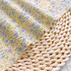 قماش قطني نقي بنقشة زهور منعشة - مادة مطبوعة ناعمة