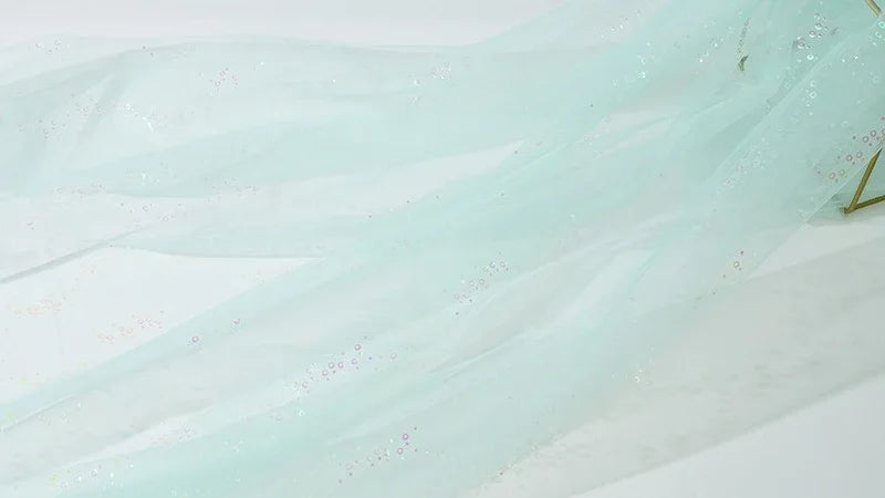 Mesh Fabric With Fish-scale Pattern And Color Net Fabric Used For DIY Children's Princess Dress Headwear For Holidays Activities