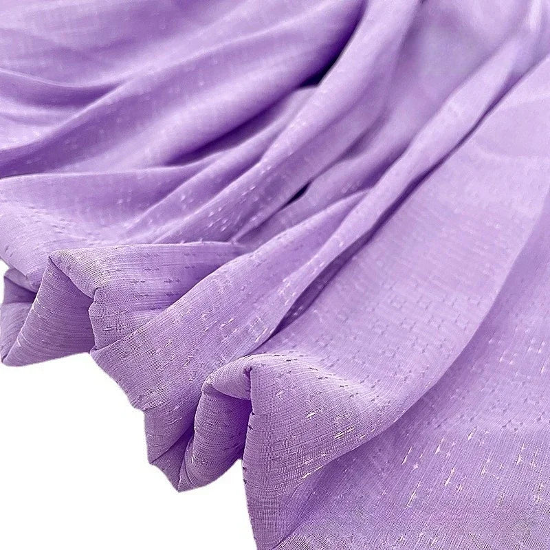 Star Jacquard Crinkle Organza - Shimmering Fabric for Women & Children