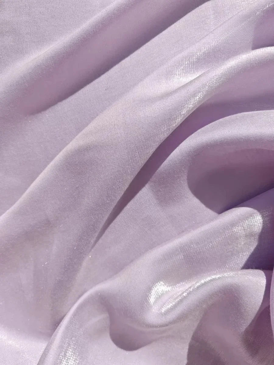 Shining gold powder fantasy color water light cotton satin fabric sewing Hanfu dress stage clothing soft fabric