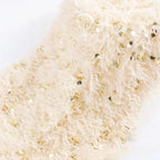 Tela de lentejuelas con base de plumas, tela con flecos de cuentas, tela de bordado de cuentas de felpa tridimensional