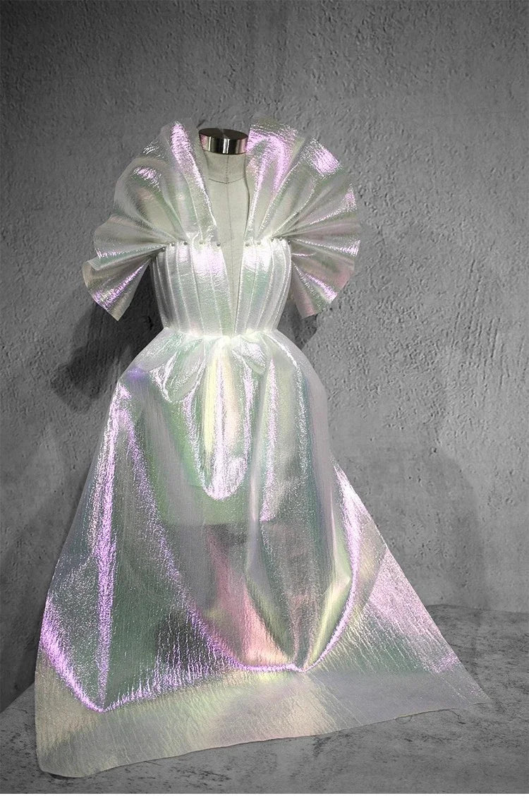 Pleated gauze gradient color net gauze thin soft fabric sewing ball evening dress women's dress diy scene decoration fabric