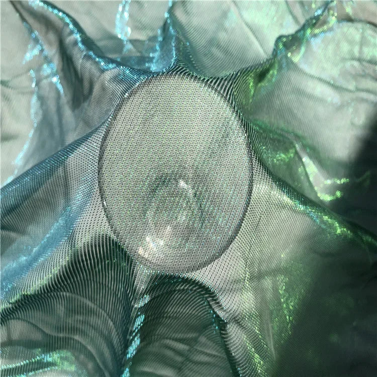 Color Changing Lurex Mesh Net Fabric - Shiny Iridescent Material