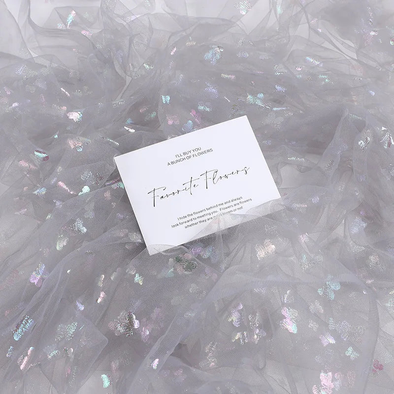 قماش شبكي ملون على شكل فراشة مناسب لتزيين حفلات الزفاف وفساتين الشيفون والتنانير والإكسسوارات وما إلى ذلك