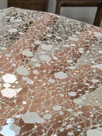 Gold and white sequin yarn styling yarn wedding background wrought iron yarn designer wedding dress fabric stage background