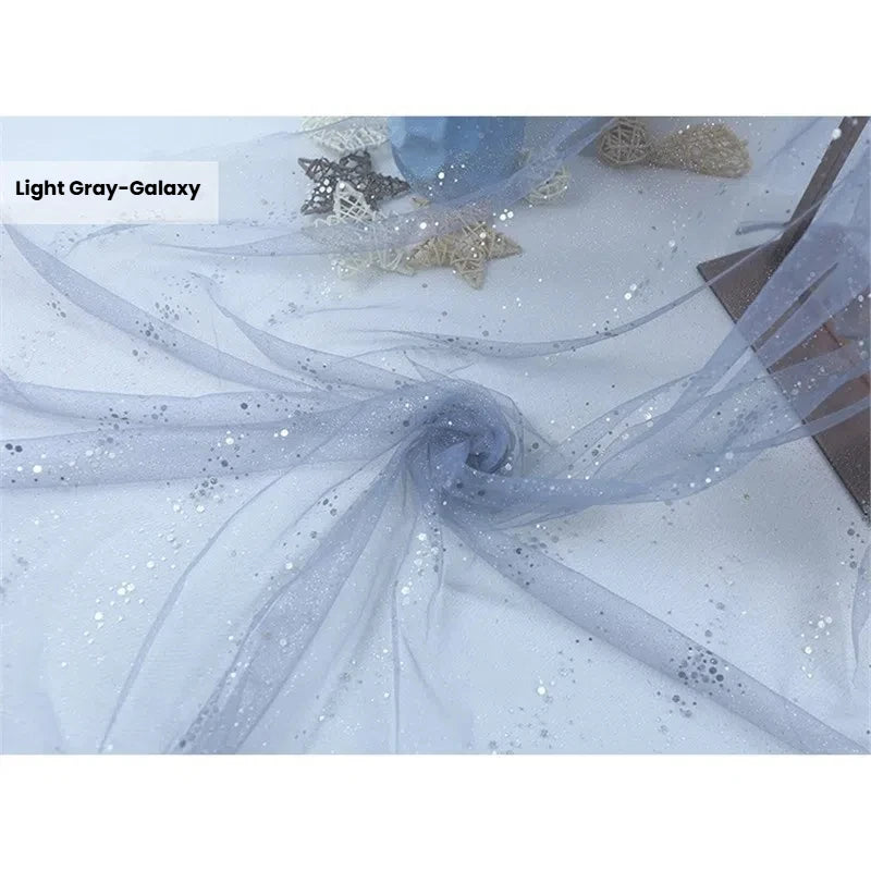 Galaxy mesh fabric dreamy fluffy skirt yarn decorative yarn shooting internet famous background yarn stage clothing yarn fabric