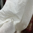 Slightly Wide Relief Pearlescent Beige Pink Embossed Jacquard Organza Fabric For DIY Dress Puff Skirt Formal Gown Wedding Attire