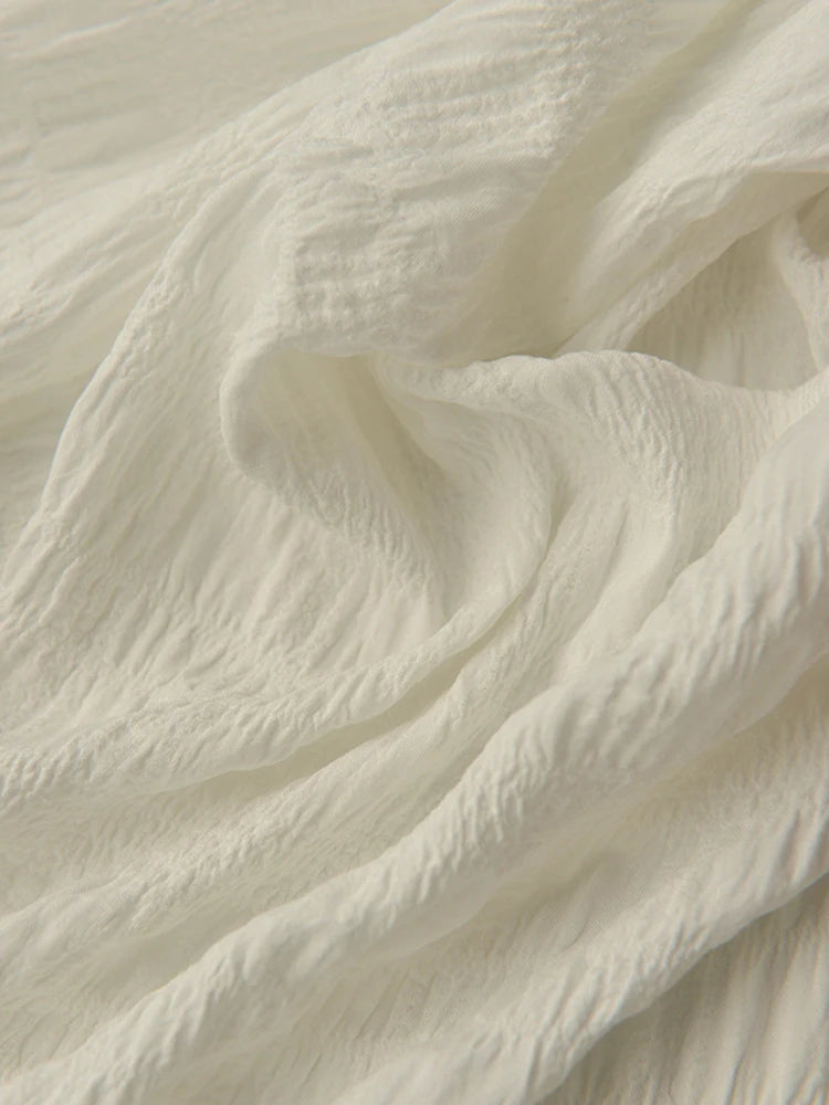 Children's Yellow Small Flower Beige Solid Color Woven Polyester Fiber Jumpsuit Long Skirt Cheongsam Curtain Fabric Top