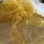 Delicate Gold Lurex Mesh Lace - Evening Dress Party Wedding Curtain DIY Fabric