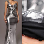 قماش لامع ناعم من الإسباندكس، مطبوع عليه ساخن، مرن، خياطة، زي رقص، زي أداء، ديكور زفاف