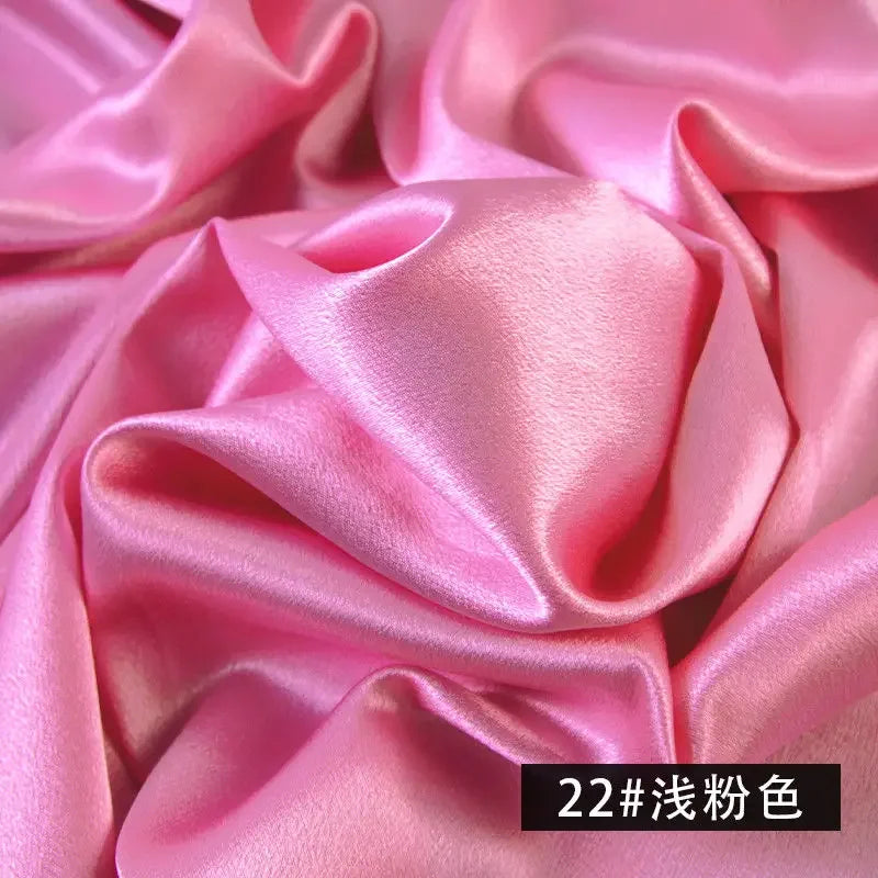 قماش ساتان كريستالي سميك لامع - مادة ستارة فستان بلون واحد