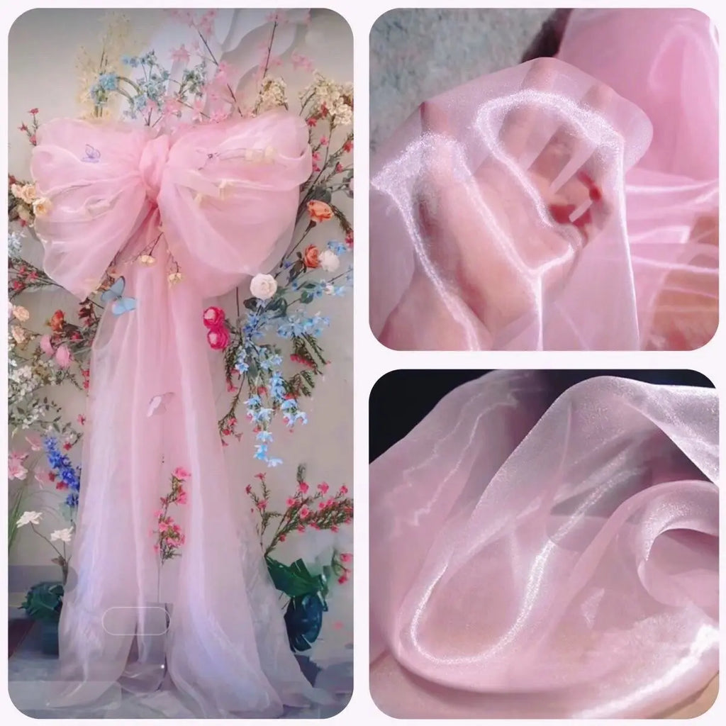 Crystal Organza Fabric Suitable For Wedding Dresses Formal Gowns Party Decorations And Background Designs