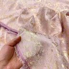 قماش جاكار مطلي بالذهب - خامة سترة صلبة 145 سم