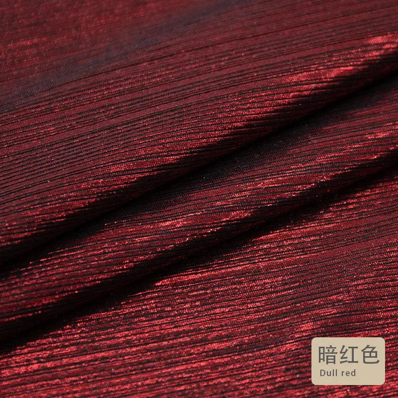 قماش مخطط بختم ساخن معدني - مادة لامعة مقاومة للتجاعيد