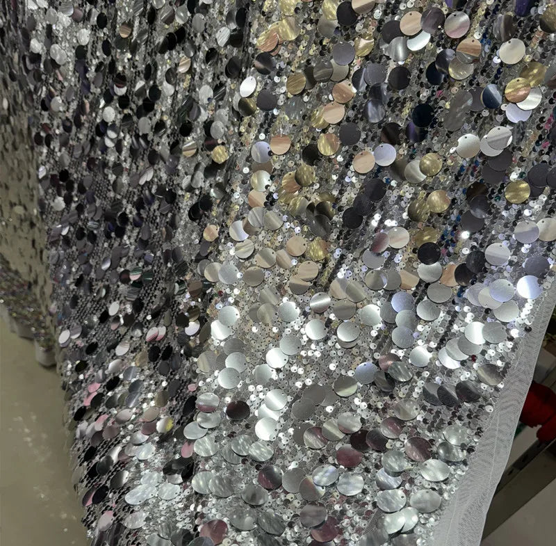 Large Sequin Wedding Stage Backdrop Fabric Silver Burgundy Gold for Photography Clothing Evening Dress Decoration