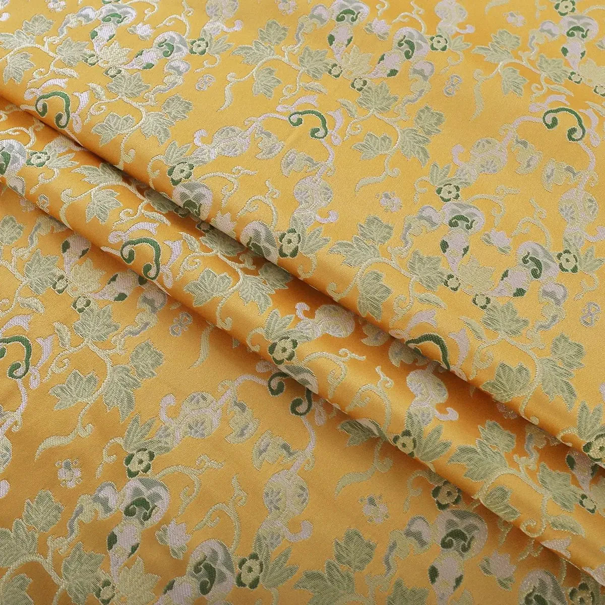 Refined Jacquard Brocade Fabric Gourd Motif Traditional Pattern Elegant Dress Vest Skirt DIY Fashion Sewing Designer Material