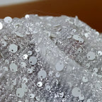 Sparkling Size Sequin Mesh Embroidery Fabric - Stage Clothing Material 130cm