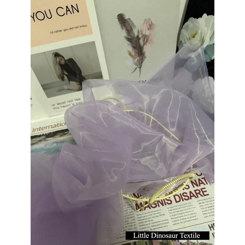 High-density Yarn Organza Fabric 5050 Matte Brocade Polyester Glass Yarn Dress Wedding Dress Women's Fabric Home Handmade