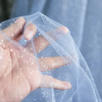 Shiny Silver Gold Spray Headscarf Fine Powder Mesh Fabric for Wedding Dress Photography Background Yarn