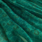 قماش شيفون طبيعي مشفر ثلاثي الأبعاد بنقشة قشور السمك التبتية، قماش عرقي تقليدي، مصمم يدويًا