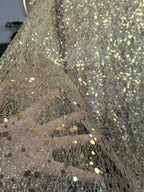 Gold and white sequin yarn styling yarn wedding background wrought iron yarn designer wedding dress fabric stage background